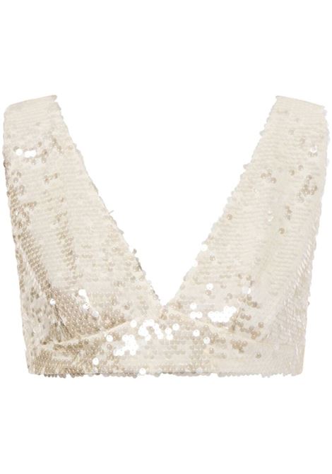 Gold-tone sequinned top Philosophy Di Lorenzo Serafini - women